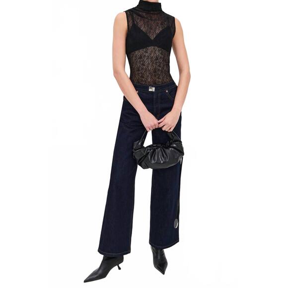 NEW VERONICA BEARD mylie lace sleeveless top in black - Picture 5 of 7